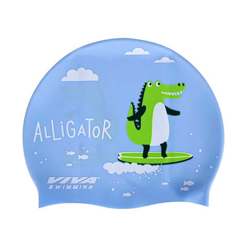Viva Swimming Printed Cap For Kids - Purple - Image 4